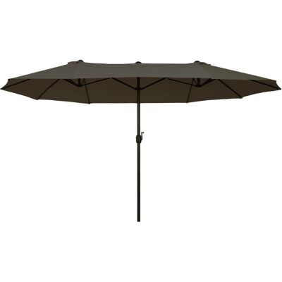 ACKERMAN Parasol Double, Parasol De Jardin Avec Manivelle, Gris, Ovale, 460 X 270 X 240 Cm - Publicité ACKERMAN Parasol Double, Parasol De Jardin Avec Manivelle, Gris, Ovale, 460 X 270 X 240 Cm - Publicité