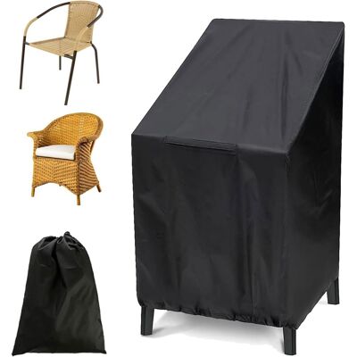 GRASSLIN 1 Housse De Chaise, Tissu Oxford 210d, Cordon De Serrage, Noir, Pour Jardin, Balcon, Terrasse - Publicité GRASSLIN 1 Housse De Chaise, Tissu Oxford 210d, Cordon De Serrage, Noir, Pour Jardin, Balcon, Terrasse - Publicité