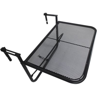 ARRIGONI Table Suspendue Pour Balcon Dim. 60l X 56,5l Cm Hauteur Réglable 3 Niveaux Métal Époxy Noir - Publicité ARRIGONI Table Suspendue Pour Balcon Dim. 60l X 56,5l Cm Hauteur Réglable 3 Niveaux Métal Époxy Noir - Publicité