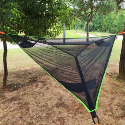 ABYSSE Autres Grand Hamac Aérien Triangulaire Pour Arbre De Camping Hamac Portable Multi-personnes Conception Pour 3 Personnes Pour Voyage Arrière-cour Extérieur Jardin Camping - Publicité ABYSSE Autres Grand Hamac Aérien Triangulaire Pour Arbre De Camping Hamac Portable Multi-personnes Conception Pour 3 Personnes Pour Voyage Arrière-cour Extérieur Jardin Camping - Publicité