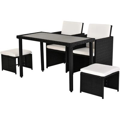 ACKERMAN Outsunny Ensemble De Sièges En Rotin 11 Pièces Set De Jardin Avec Coussins Noir, Résistant Aux Intempéries Et Élégant Pour Jardin Et Terrasse - Publicité ACKERMAN Outsunny Ensemble De Sièges En Rotin 11 Pièces Set De Jardin Avec Coussins Noir, Résistant Aux Intempéries Et Élégant Pour Jardin Et Terrasse - Publicité