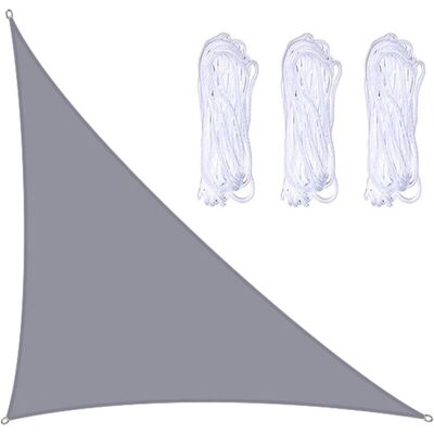 MOXIE Voile D'Ombrage À Angle Droit 3 X 4 X 5 M Avec 3 Cordes, Pour Jardin, Terrasse, Fête, Cour, Camping(gris) - Publicité MOXIE Voile D'Ombrage À Angle Droit 3 X 4 X 5 M Avec 3 Cordes, Pour Jardin, Terrasse, Fête, Cour, Camping(gris) - Publicité
