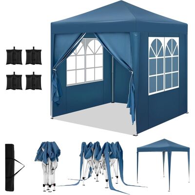 Woltu Tonnelle Pliante 2x2m Avec 4 Sacs De Sable, Hauteur Réglable, Tissu Oxford Imperméable, Cadre Métal, Sac De Transport Inclus, Bleu - Publicité Woltu Tonnelle Pliante 2x2m Avec 4 Sacs De Sable, Hauteur Réglable, Tissu Oxford Imperméable, Cadre Métal, Sac De Transport Inclus, Bleu - Publicité