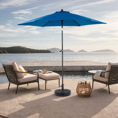 ACKERMAN 9 Ft Double Sided Outdoor Umbrella Rectangular Large With Crank (blue)(no Base) - Publicité ACKERMAN 9 Ft Double Sided Outdoor Umbrella Rectangular Large With Crank (blue)(no Base) - Publicité