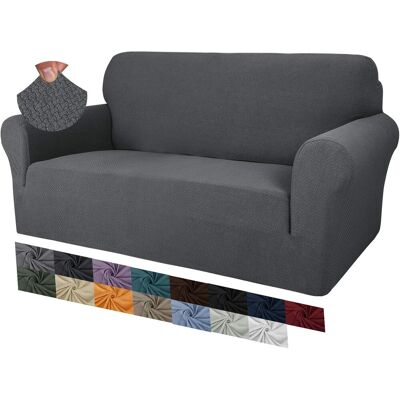 OEM 1 Housse De Canapé 2 Places, Tissu Extensible Antidérapant, Protection Meubles, Pour Animaux, Gris Foncé - Publicité OEM 1 Housse De Canapé 2 Places, Tissu Extensible Antidérapant, Protection Meubles, Pour Animaux, Gris Foncé - Publicité