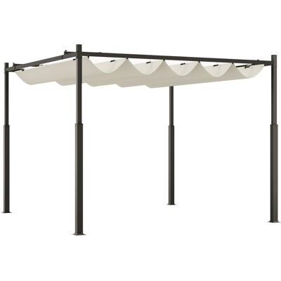 ACKERMAN Pergola Outsunny D'Environ 3 X 3 M, Pavillon De Jardin, Toit En Métal, Toit Ajustable, Autoportante, Protection Uv 30+, Pour Terrasse Et Jardin, Blanc Crème - Publicité ACKERMAN Pergola Outsunny D'Environ 3 X 3 M, Pavillon De Jardin, Toit En Métal, Toit Ajustable, Autoportante, Protection Uv 30+, Pour Terrasse Et Jardin, Blanc Crème - Publicité