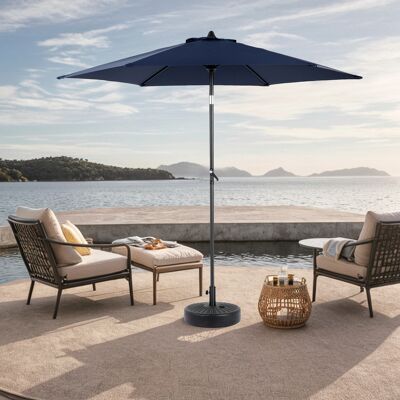ACKERMAN 9 Ft Double Sided Outdoor Umbrella Rectangular Large With Crank (navy Blue)(no Base) - Publicité ACKERMAN 9 Ft Double Sided Outdoor Umbrella Rectangular Large With Crank (navy Blue)(no Base) - Publicité