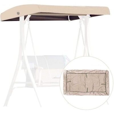 PELTOR Toile De Rechange Pour Balancelle,191x120x23cm Housse De Rechange 3 Places, Toit Balancelle De Jardin, Impermeable Couverture Auvent Pour Jardins Battants Et Terrasses(size:,color:beige) - Publicité PELTOR Toile De Rechange Pour Balancelle,191x120x23cm Housse De Rechange 3 Places, Toit Balancelle De Jardin, Impermeable Couverture Auvent Pour Jardins Battants Et Terrasses(size:,color:beige) - Publicité