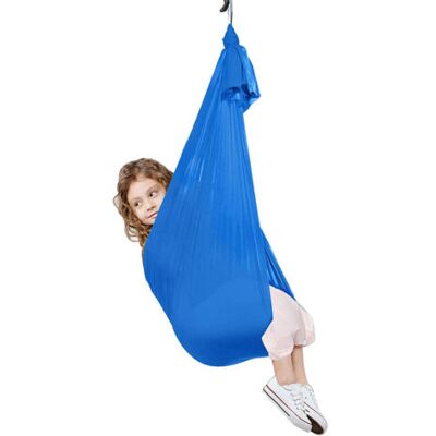 ABYSSE Hamac Élastique Pour Enfants, Intérieur/extérieur, Balançoire Sensorielle, Hamac De Yoga Et De Fitness À Domicile, Bleu Foncé - Publicité ABYSSE Hamac Élastique Pour Enfants, Intérieur/extérieur, Balançoire Sensorielle, Hamac De Yoga Et De Fitness À Domicile, Bleu Foncé - Publicité