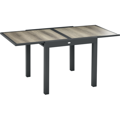 ARRIGONI Table De Jardin Extensible Pour 6 Personnes En Plastique Et Aluminium 80/160x80x75 Cm Beige - Publicité ARRIGONI Table De Jardin Extensible Pour 6 Personnes En Plastique Et Aluminium 80/160x80x75 Cm Beige - Publicité