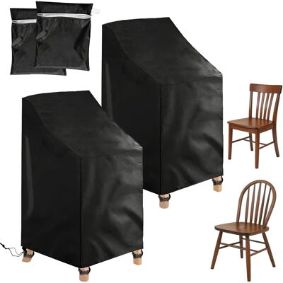 GRASSLIN Lot De 2 Housses De Protection Pour Chaises De Jardin, Imperméables, Tissu Haute Densité, Avec Clips D'Angle, Pour Extérieur - Publicité GRASSLIN Lot De 2 Housses De Protection Pour Chaises De Jardin, Imperméables, Tissu Haute Densité, Avec Clips D'Angle, Pour Extérieur - Publicité