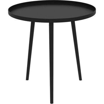 ARRIGONI Table Basse De Jardin Ronde, Table D'Appoint Extérieur Avec Bord Rond En Acier, Dim. Ø40 X 50h Cm Noir - Publicité ARRIGONI Table Basse De Jardin Ronde, Table D'Appoint Extérieur Avec Bord Rond En Acier, Dim. Ø40 X 50h Cm Noir - Publicité