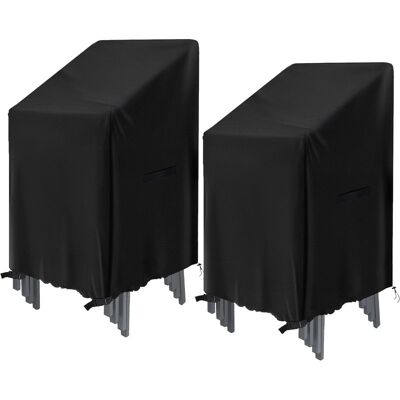 Vision Housse De Protection De Chaise Empilables 2 Pièces, 72x72x120cm, Imperméable Tissu Oxford Housse Chaise Extérieur Pour Chaises De Jardin Et De Balcon - Publicité Vision Housse De Protection De Chaise Empilables 2 Pièces, 72x72x120cm, Imperméable Tissu Oxford Housse Chaise Extérieur Pour Chaises De Jardin Et De Balcon - Publicité
