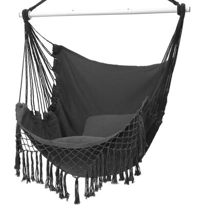 OEM Chaise Hamac, Siège Suspendu Avec 2 Coussins, Chaise Suspendue En Macramé Avec Poche Latérale Et Tige Métallique À Haute Capacité De Charge, Pour L'Intérieur Et L'Extérieur. Publicité OEM Chaise Hamac, Siège Suspendu Avec 2 Coussins, Chaise Suspendue En Macramé Avec Poche Latérale Et Tige Métallique À Haute Capacité De Charge, Pour L'Intérieur Et L'Extérieur. Publicité