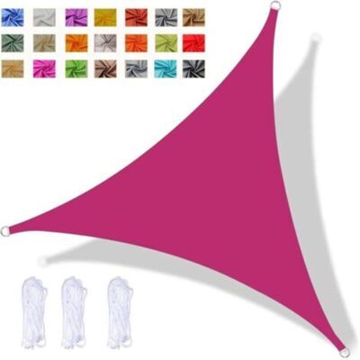 BRAST Voile D'Ombrage Triangulaire, Store Pare-soleil Étanche, Protection Uv, Pour Jardin Extérieur Terrasse Cour, Avec Corde (4x4x4m,rose Rouge) - Publicité BRAST Voile D'Ombrage Triangulaire, Store Pare-soleil Étanche, Protection Uv, Pour Jardin Extérieur Terrasse Cour, Avec Corde (4x4x4m,rose Rouge) - Publicité