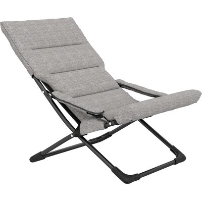ARRIGONI Chaise Pliante Extérieur, Chaise Pliante Camping Avec Coussin Épais Rembourré Et Accoudoir, Gris - Publicité ARRIGONI Chaise Pliante Extérieur, Chaise Pliante Camping Avec Coussin Épais Rembourré Et Accoudoir, Gris - Publicité