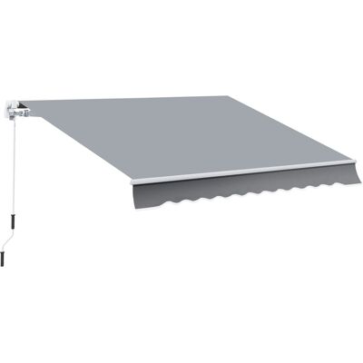 OEM Outsunny Store Banne Manuel Rétractable 395 X 245 Cm Store Exterieur Terrasse Avec Manivelle. Angle Réglable 45°-85°. Aluminium Et Polyester 280 G/m². Protection Uv. Auvent De Terrasse. Gris - Publicité OEM Outsunny Store Banne Manuel Rétractable 395 X 245 Cm Store Exterieur Terrasse Avec Manivelle. Angle Réglable 45°-85°. Aluminium Et Polyester 280 G/m². Protection Uv. Auvent De Terrasse. Gris - Publicité