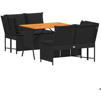OEM Salon De Jardin - Fafeicy - 3365342 - Résine Tressée Noir - Dessus Acacia - Coussins Déhoussables - Publicité OEM Salon De Jardin - Fafeicy - 3365342 - Résine Tressée Noir - Dessus Acacia - Coussins Déhoussables - Publicité