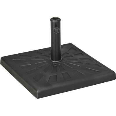 ACKERMAN Pied De Parasol, 19 Kg, Base Stable Pour Mâts De Parasol Ø 32/38/48 Mm, Résine Noire, 51 X 51 X 32 Cm - Publicité ACKERMAN Pied De Parasol, 19 Kg, Base Stable Pour Mâts De Parasol Ø 32/38/48 Mm, Résine Noire, 51 X 51 X 32 Cm - Publicité