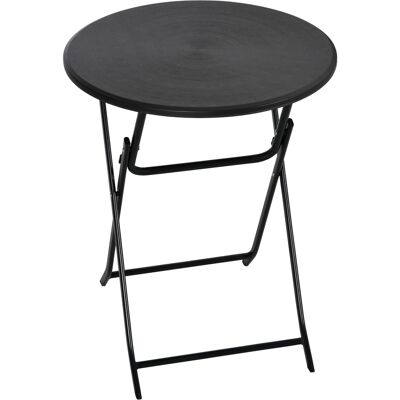 ARRIGONI Table Basse Extérieure Pour 2 Personnes, Table De Jardin Ronde Avec Structure En Acier, Ø 60 X 73h Cm, Gris Foncé - Publicité ARRIGONI Table Basse Extérieure Pour 2 Personnes, Table De Jardin Ronde Avec Structure En Acier, Ø 60 X 73h Cm, Gris Foncé - Publicité