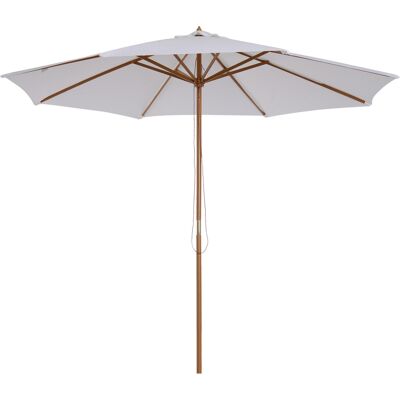 ACKERMAN Parasol En Bois 300 Cm, Parasol De Jardin, Parasol De Balcon, Bambou, Blanc Crème - Publicité ACKERMAN Parasol En Bois 300 Cm, Parasol De Jardin, Parasol De Balcon, Bambou, Blanc Crème - Publicité