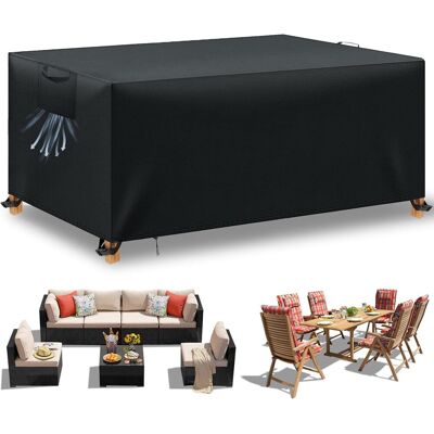 GRASSLIN 1 Housse De Salon De Jardin, Imperméable 420d Oxford, Anti-uv, Noir, 213x132x74 Cm, Protection Mobilier Extérieur - Publicité GRASSLIN 1 Housse De Salon De Jardin, Imperméable 420d Oxford, Anti-uv, Noir, 213x132x74 Cm, Protection Mobilier Extérieur - Publicité