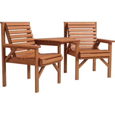 ARRIGONI Bistro-set 3 Pieces En Bois Resistant Aux Intemperies Salon De Jardin Design A Lattes Trou Pour Parasol Charbonne - Publicité ARRIGONI Bistro-set 3 Pieces En Bois Resistant Aux Intemperies Salon De Jardin Design A Lattes Trou Pour Parasol Charbonne - Publicité