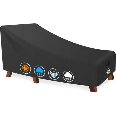 GRASSLIN 1 Housse De Protection Chaise Longue 213x81x81cm Oxford 600d Imperméable Avec Boucles Pour Jardin - Publicité GRASSLIN 1 Housse De Protection Chaise Longue 213x81x81cm Oxford 600d Imperméable Avec Boucles Pour Jardin - Publicité