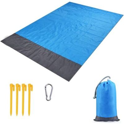 SCORPIO Natte De Plage,tapis De Plage Anti Sable,210 200cm Portable Imperméable Pliable Avec 4 Piquets Pour Plage, Camping, Pique-nique, Voyage Ect Les Èvénements En Extérieur - Publicité SCORPIO Natte De Plage,tapis De Plage Anti Sable,210 200cm Portable Imperméable Pliable Avec 4 Piquets Pour Plage, Camping, Pique-nique, Voyage Ect Les Èvénements En Extérieur - Publicité