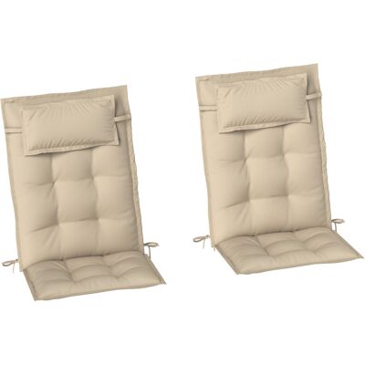 ACKERMAN Lot De 2 Coussins Pour Transats, Déperlants, Pour Chaises Longues De Jardin, Chaises De Plage, Transats, Coussins Pour Mobilier De Jardin, 50 X 116 X 5 Cm, Beige - Publicité ACKERMAN Lot De 2 Coussins Pour Transats, Déperlants, Pour Chaises Longues De Jardin, Chaises De Plage, Transats, Coussins Pour Mobilier De Jardin, 50 X 116 X 5 Cm, Beige - Publicité