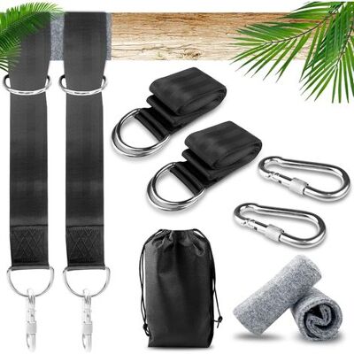 ABYSSE Support Et Fixation Pour Hamac, Charge Maximale De 400 Kg, Sac De Rangement Inclus, 2 Mousquetons Et Protections Pour Arbres, Sangle Pour Balançoire De Jardin, Hamac Ou Siège Suspendu. Publicité ABYSSE Support Et Fixation Pour Hamac, Charge Maximale De 400 Kg, Sac De Rangement Inclus, 2 Mousquetons Et Protections Pour Arbres, Sangle Pour Balançoire De Jardin, Hamac Ou Siège Suspendu. Publicité