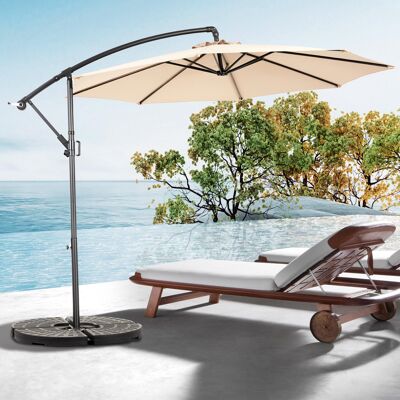 ACKERMAN 14.8 Ft Double Sided Outdoor Umbrella Rectangular Large With Crank(khaki)(no Base) - Publicité ACKERMAN 14.8 Ft Double Sided Outdoor Umbrella Rectangular Large With Crank(khaki)(no Base) - Publicité