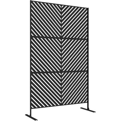 ACKERMAN Paravent De Jardin 122 X 198 Cm, Séparation De Pièce À Motif Triangulaire En Acier, Cloison Et Support Pour Balcon Et Terrasse, Noir. Publicité ACKERMAN Paravent De Jardin 122 X 198 Cm, Séparation De Pièce À Motif Triangulaire En Acier, Cloison Et Support Pour Balcon Et Terrasse, Noir. Publicité