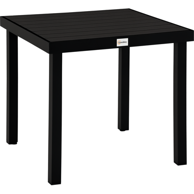ARRIGONI Table À Manger De Jardin Pour 4 Personnes, En Aluminium, 78 X 78 X 74 Cm, Noir - Publicité ARRIGONI Table À Manger De Jardin Pour 4 Personnes, En Aluminium, 78 X 78 X 74 Cm, Noir - Publicité