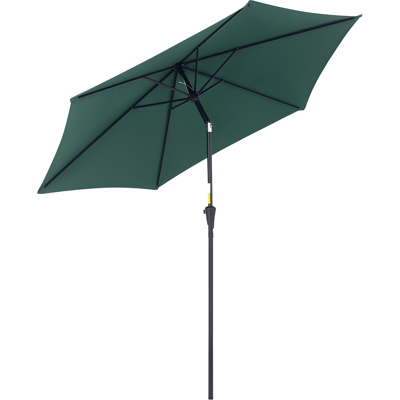 ARRIGONI Parasol Droit Parasol Inclinable De Jardin Balcon Terrasse Manivelle Toile Polyester Imperméabilisée Haute Densité 180 G/m² Ø2,6 X 2,35h M Aluminium Vert Foncé - Publicité ARRIGONI Parasol Droit Parasol Inclinable De Jardin Balcon Terrasse Manivelle Toile Polyester Imperméabilisée Haute Densité 180 G/m² Ø2,6 X 2,35h M Aluminium Vert Foncé - Publicité