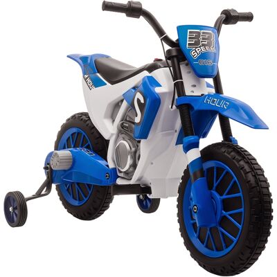 ARRIGONI Moto Cross Électrique Enfant 3 À 5 Ans 12 V 3-8 Km/h Avec Roulettes Latérales Amovibles Dim. 106,5l X 51,5l X 68h Cm Bleu - Publicité ARRIGONI Moto Cross Électrique Enfant 3 À 5 Ans 12 V 3-8 Km/h Avec Roulettes Latérales Amovibles Dim. 106,5l X 51,5l X 68h Cm Bleu - Publicité