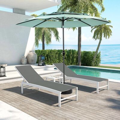 ACKERMAN Aluminium 10ft 3 Tier Auto-tilt Umbrella(light Green) (no Base) - Publicité ACKERMAN Aluminium 10ft 3 Tier Auto-tilt Umbrella(light Green) (no Base) - Publicité