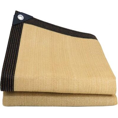 ABYSSE Voile D'Ombrage D'Extérieur 4 X 4 M, Respirante, Avec Œillets, Beige, En Maille Pehd Résistante À La Chaleur, Pour Jardin Et Pelouse - Publicité ABYSSE Voile D'Ombrage D'Extérieur 4 X 4 M, Respirante, Avec Œillets, Beige, En Maille Pehd Résistante À La Chaleur, Pour Jardin Et Pelouse - Publicité