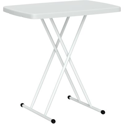 ACKERMAN Table D'Appoint Pliable Réglable 76x50x74cm, Charge 50kg, Plastique Blanc, Usage Intérieur/extérieur Balcon/terrasse/canapé - Publicité ACKERMAN Table D'Appoint Pliable Réglable 76x50x74cm, Charge 50kg, Plastique Blanc, Usage Intérieur/extérieur Balcon/terrasse/canapé - Publicité