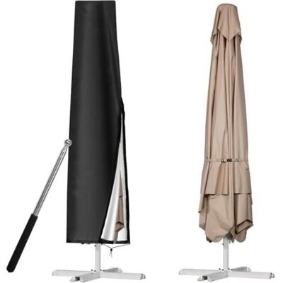 ABYSSE Housse De Parasol Pour Parasol Droit Ø 1-3m, 210d Oxford-tissu Bache De Protection Exterieur Avec Tige, Imperméable Anti-uv Housses Pour Parasols De Jardin Plage Balcon, 190 X 30/50cm - Publicité ABYSSE Housse De Parasol Pour Parasol Droit Ø 1-3m, 210d Oxford-tissu Bache De Protection Exterieur Avec Tige, Imperméable Anti-uv Housses Pour Parasols De Jardin Plage Balcon, 190 X 30/50cm - Publicité