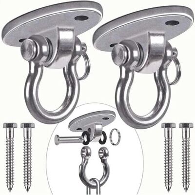 ABYSSE Support Et Fixation Pour Hamac2 Pièces 304 Acier Inoxydable Lourds Crochet De Plafond, Crochets De Suspension, Yoga, Hamac, Chaise Accrochante - Publicité ABYSSE Support Et Fixation Pour Hamac2 Pièces 304 Acier Inoxydable Lourds Crochet De Plafond, Crochets De Suspension, Yoga, Hamac, Chaise Accrochante - Publicité