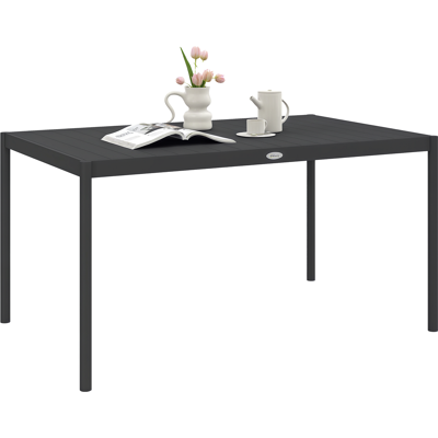 ARRIGONI Table De Jardin Rectangulaire Pour 6 Personnes En Aluminium Plateau À Lattes Dim. 145l X 90l X 74h Cm Gris - Publicité ARRIGONI Table De Jardin Rectangulaire Pour 6 Personnes En Aluminium Plateau À Lattes Dim. 145l X 90l X 74h Cm Gris - Publicité