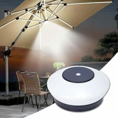 ABYSSE Lampes Pour Parasol, Avec 10 Modes D'Éclairage Luminaire Led Parasol Sans Fil Réglable Bluetooth Pour Parasol De Jardin Terrasse (color) - Publicité ABYSSE Lampes Pour Parasol, Avec 10 Modes D'Éclairage Luminaire Led Parasol Sans Fil Réglable Bluetooth Pour Parasol De Jardin Terrasse (color) - Publicité