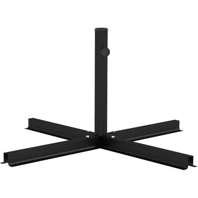 ACKERMAN Pied De Parasol En Croix De 4 Kg Pour Parasols Déportés De Ø 38 À 48 Mm, Support Stable Noir 100 X 100 X 75 Cm - Publicité ACKERMAN Pied De Parasol En Croix De 4 Kg Pour Parasols Déportés De Ø 38 À 48 Mm, Support Stable Noir 100 X 100 X 75 Cm - Publicité
