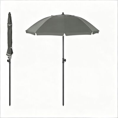 OEM Parasol Rond Plage Pliable Acier Polyester Anti-vent Anti-uv, Structure Flexible Inclinable, Adapté Jardin Terrasse Extérieur, Grand Ombrage Portable, Parasol Seul - Publicité OEM Parasol Rond Plage Pliable Acier Polyester Anti-vent Anti-uv, Structure Flexible Inclinable, Adapté Jardin Terrasse Extérieur, Grand Ombrage Portable, Parasol Seul - Publicité