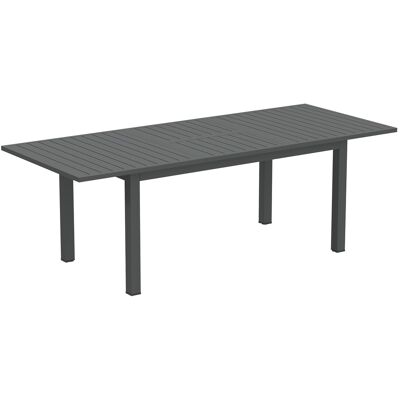 ACKERMAN Table De Jardin Aluminium Extensible 160/220x90cm, Antidérapante, 6-8 Personnes, Résiste Intempéries, Idéale Terrasse/camping, Gris - Publicité ACKERMAN Table De Jardin Aluminium Extensible 160/220x90cm, Antidérapante, 6-8 Personnes, Résiste Intempéries, Idéale Terrasse/camping, Gris - Publicité