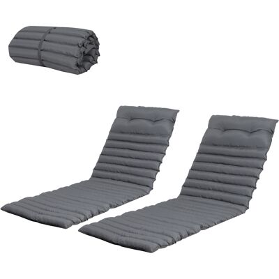 OKWISH Coussin Extérieur De Rechange Pour Bain De Soleil, Avec Sangles De Fixation Et Rembourrage En Mousse, En Polyester Gris - Publicité OKWISH Coussin Extérieur De Rechange Pour Bain De Soleil, Avec Sangles De Fixation Et Rembourrage En Mousse, En Polyester Gris - Publicité