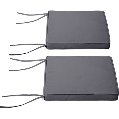 Generic Outsunny Lot De 2 Coussins De Chaise De Jardin Coussin Chaise Extérieur Coussins D'Assise Déhoussables Rembourrage 5 Cm Tissu Polyester Dim. 45l X 45l Cm Gris Foncé - Publicité Generic Outsunny Lot De 2 Coussins De Chaise De Jardin Coussin Chaise Extérieur Coussins D'Assise Déhoussables Rembourrage 5 Cm Tissu Polyester Dim. 45l X 45l Cm Gris Foncé - Publicité