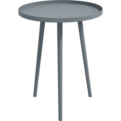 ARRIGONI Table Basse De Jardin Ronde, Table D'Appoint Extérieur Avec Bord Rond En Acier, Dim. Ø40 X 50h Cm Gris - Publicité ARRIGONI Table Basse De Jardin Ronde, Table D'Appoint Extérieur Avec Bord Rond En Acier, Dim. Ø40 X 50h Cm Gris - Publicité