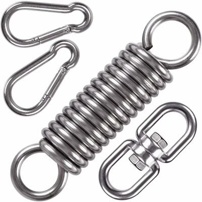 MOXIE Crochets De Sac De Boxe Acier Inoxydable, Hamac Balançoire Ressort Kit Suspendu, Crochets De Suspendu Pivotants Avec 2 Mousquetons Ressort Pour Chaise Suspendue, Balançoires, Sac Lourd - Publicité MOXIE Crochets De Sac De Boxe Acier Inoxydable, Hamac Balançoire Ressort Kit Suspendu, Crochets De Suspendu Pivotants Avec 2 Mousquetons Ressort Pour Chaise Suspendue, Balançoires, Sac Lourd - Publicité